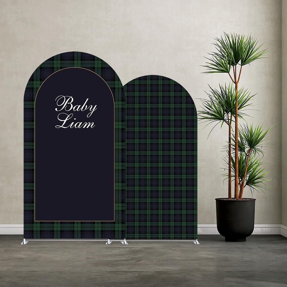 Photography Names - Capa de Fundo Personalizada Verde Xadrez